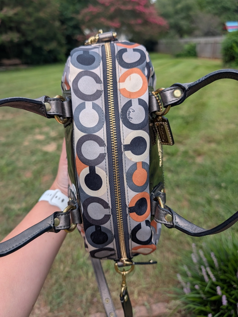 Y2K Coach Ashley Op Art mini satchel. - Gem